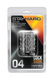 Прозрачная насадка с бороздками STAY HARD COCK SLEEVE 04 CLEAR - Blush Novelties - в Ачинске купить с доставкой