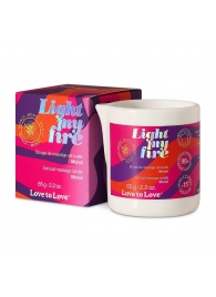 Массажная свеча Light My Fire с ароматом моной - 80 мл. - Love to Love - купить с доставкой в Ачинске