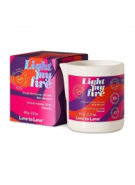 Массажная свеча Light My Fire Coconut с ароматом кокоса - 65 гр. - Love to Love - купить с доставкой в Ачинске
