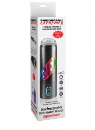 Перезаряжаемый мастурбатор-ротик Extreme Toyz Rechargeable Roto-Bator Mouth - Pipedream - в Ачинске купить с доставкой