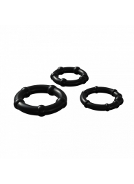 Набор из 3 черных эрекционных колец Babooom Ring Set - Adrien Lastic - в Ачинске купить с доставкой