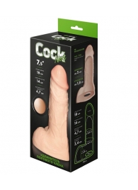Телесный фаллоудлинитель с мошонкой Cock Next - 19 см. - LOVETOY (А-Полимер) - в Ачинске купить с доставкой