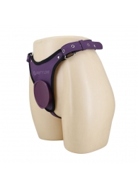 Фиолетовые трусики харнесс с платформой Caludio III - Baile - купить с доставкой в Ачинске