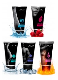 Набор из 5 лубрикантов JUJU (увлажняющий, Hot+, Long, Anal, малина) - JuJu - купить с доставкой в Ачинске