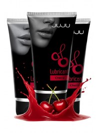 Набор из 3 съедобных лубрикантов JUJU со вкусом вишни - JuJu - купить с доставкой в Ачинске