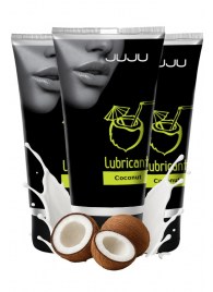Набор из 3 съедобных лубрикантов JUJU со вкусом кокоса - JuJu - купить с доставкой в Ачинске