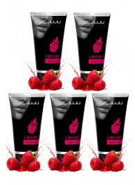 Набор из 5 съедобных лубрикантов JUJU со вкусом малины - JuJu - купить с доставкой в Ачинске