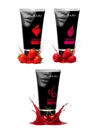 Набор из 3 съедобных лубрикантов JUJU (клубника, малина, вишня) - JuJu - купить с доставкой в Ачинске