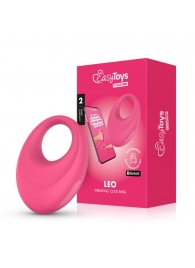 Розовое интерактивное эрекционное виброкольцо Leo - Easy toys - в Ачинске купить с доставкой