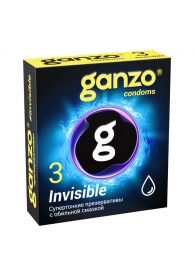 Супертонкие презервативы Ganzo Invisible - 3 шт. - Ganzo - купить с доставкой в Ачинске