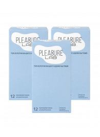Набор из 3 упаковок ультратонких презервативов Pleasure Lab (по 12 шт.) - Pleasure Lab - купить с доставкой в Ачинске