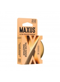 Точечные презервативы MAXUS 2000 Amazing Dots с железным кейсом - 3 шт. - Maxus - купить с доставкой в Ачинске