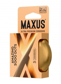 Точечные презервативы MAXUS 2000 Amazing Dots с железным кейсом - 3 шт. - Maxus - купить с доставкой в Ачинске