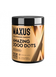 Точечные презервативы MAXUS 2000 Amazing Dots с железным кейсом - 12 шт. - Maxus - купить с доставкой в Ачинске