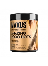 Точечные презервативы MAXUS 2000 Amazing Dots с железным кейсом - 15 шт. - Maxus - купить с доставкой в Ачинске