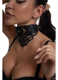 Фигурный чокер с узорами и золотистой фурнитурой - Crazy Handmade - купить с доставкой в Ачинске