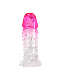 Прозрачно-розовая насадка на пенис Wilford - 13,5 см. - Baile - в Ачинске купить с доставкой