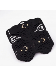 Фигурный набор для БДСМ-игр с узорами и золотистой фурнитурой - Crazy Handmade - купить с доставкой в Ачинске