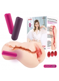 Мастурбатор-вагина с вибрацией Jenny Onahole edition 005 - KOKOS - в Ачинске купить с доставкой