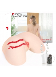 Мастурбатор-полуторс с двойным слоем материала и вибрацией Jenny Onahole Real Hips - KOKOS - в Ачинске купить с доставкой