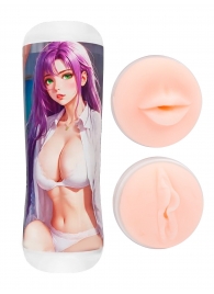 Двусторонний мастурбатор аниме - ротик и вагина - Tokyo Style - в Ачинске купить с доставкой