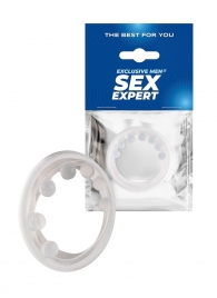 Эрекционное кольцо с мягкой стимулирующей насадкой - Sex Expert - в Ачинске купить с доставкой