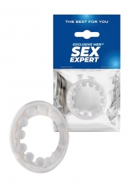 Эрекционное кольцо со стимулирующими шариками на поверхности - Sex Expert - в Ачинске купить с доставкой