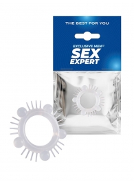 Эластичное эрекционное кольцо с шишечками и шипами - Sex Expert - в Ачинске купить с доставкой