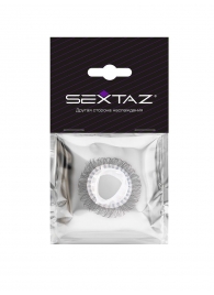 Эластичное эрекционное кольцо с длинными черными «ресничками» - Sextaz - в Ачинске купить с доставкой