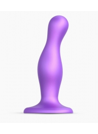 Фиолетовая насадка Strap-On-Me Dildo Plug Curvy size M - Strap-on-me - купить с доставкой в Ачинске