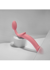 Розовый безремневой страпон Strap-on-me Semi-Realistic Bendable Strap-On size L - Strap-on-me - купить с доставкой в Ачинске