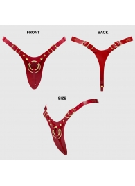 Красный пояс для фиксации насадок Strap-On-Me Leatherette Harness Fabulous - Strap-on-me - купить с доставкой в Ачинске