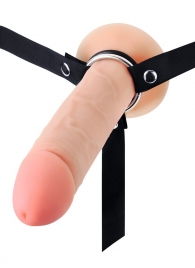 Мужской полый страпон на регулируемых ремешках - 22 см. - Sex Expert - купить с доставкой в Ачинске