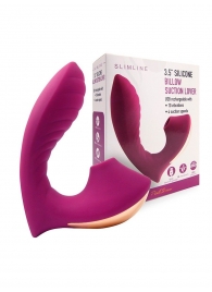 Сливовый вибромассажер с вакуумной стимуляцией клитора - Erokay