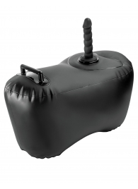 Черное надувное кресло с платформой для фиксации дилдо Body Dock Inflatable Love Seat - Pipedream - купить с доставкой в Ачинске