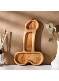 Деревянное блюдо для подачи в форме члена (25 х 16,5 х 1,7 см) - Сима-Ленд - купить с доставкой в Ачинске