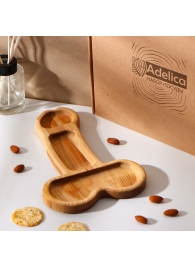 Деревянное блюдо для подачи в форме члена (25 х 16,5 х 1,7 см) - Сима-Ленд - купить с доставкой в Ачинске