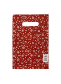 Красный подарочный новогодний пакет с вырубной ручкой (20х30 см) - Сима-Ленд - купить с доставкой в Ачинске