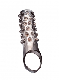 Дымчатая насадка на пенис с выпуклостями - 11 см. - Sex Expert - в Ачинске купить с доставкой