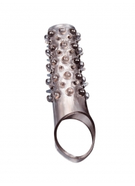 Дымчатая насадка на пенис с шипами и выпуклостями - 12 см. - Sex Expert - в Ачинске купить с доставкой