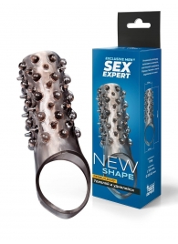 Дымчатая насадка на пенис с шипами и выпуклостями - 12,5 см. - Sex Expert - в Ачинске купить с доставкой