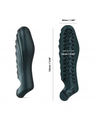 Серая силиконовая насадка на пенис с подхватом Manwan Ryzer - Manwan - в Ачинске купить с доставкой