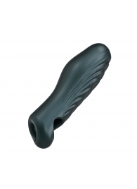 Серая силиконовая насадка на пенис с подхватом Manwan Ryzer - Manwan - в Ачинске купить с доставкой