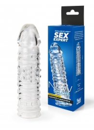 Прозрачная закрытая насадка на пенис - 17 см. - Sex Expert - в Ачинске купить с доставкой
