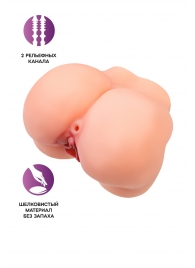 Реалистичный мастурбатор в форме попки с 2 любовными входами - No Name - в Ачинске купить с доставкой