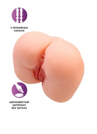 Реалистичный мастурбатор-попка с 2 любовными входами - No Name - в Ачинске купить с доставкой