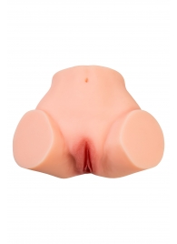 Телесный реалистичный мастурбатор-полуторс с 2 любовными входами - No Name - в Ачинске купить с доставкой