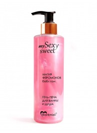 Гель-пена для ванны и душа Sexy Sweet с феромонами и ароматом бабл-гам - 200 мл. - 