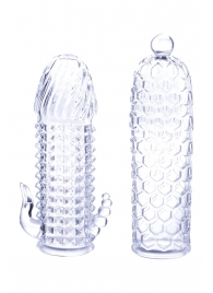 Набор из 2 прозрачных насадок на член Seductive Tickler Sleeves Set - NMC - в Ачинске купить с доставкой