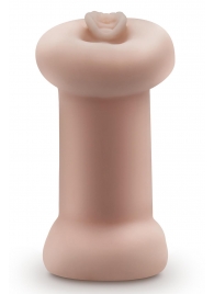 Телесный люминесцентный двусторонний мастурбатор Tasha - Blush Novelties - в Ачинске купить с доставкой